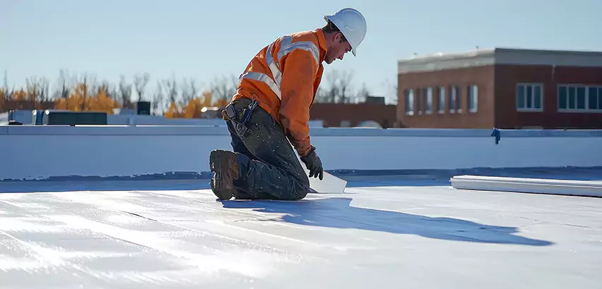 Flat Roof Drain Installation in Bellevue